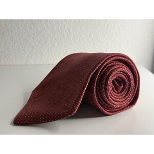 Brooks Brothers Mens Neck Red Tie Silk Red With Geometric Pattern